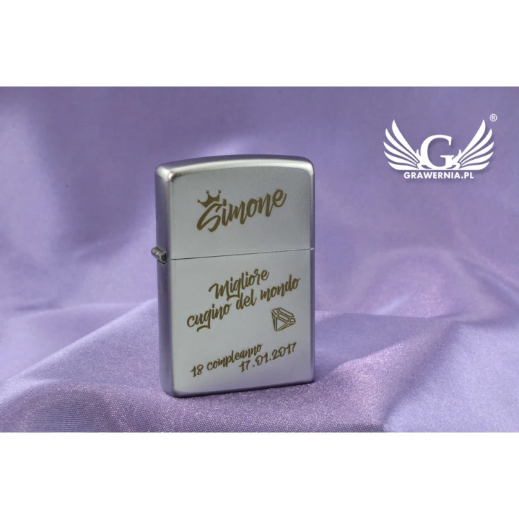 Zippo Lighter Satin Chrome - ZIP024