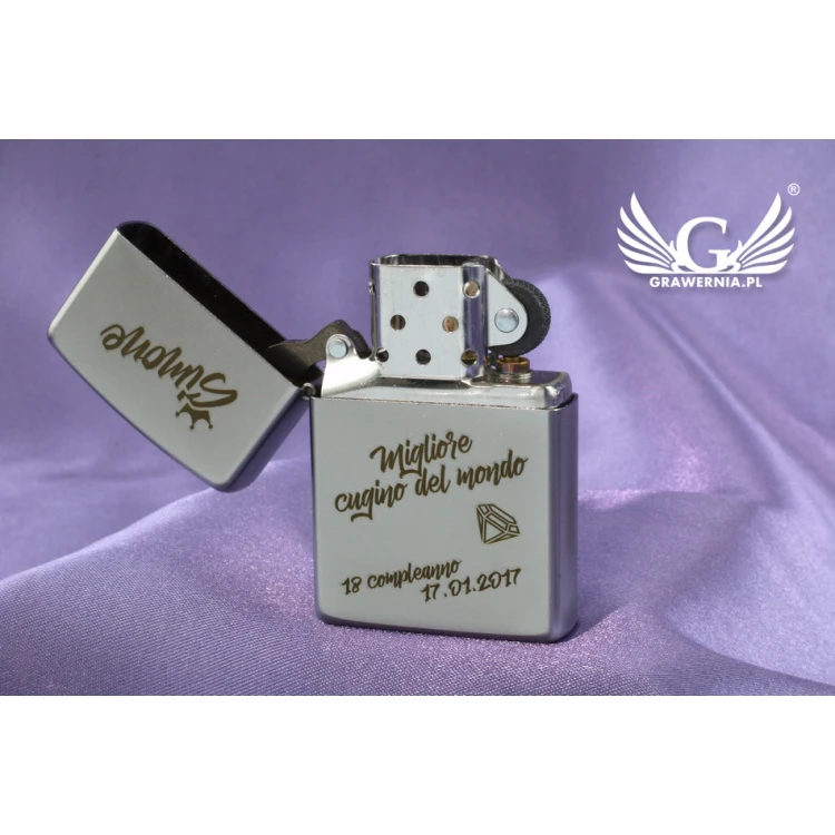 Zippo Lighter Satin Chrome - ZIP024