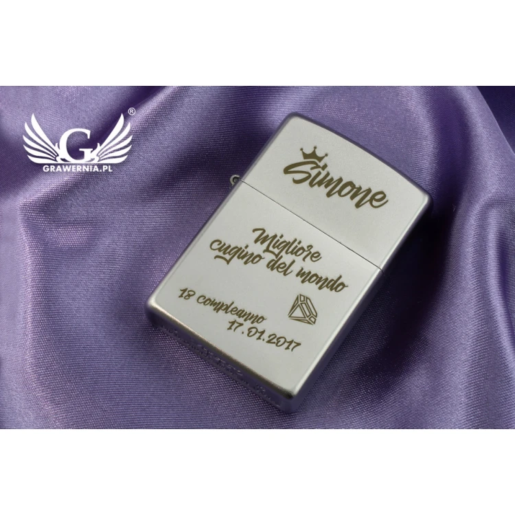 Zippo Lighter Satin Chrome - ZIP024