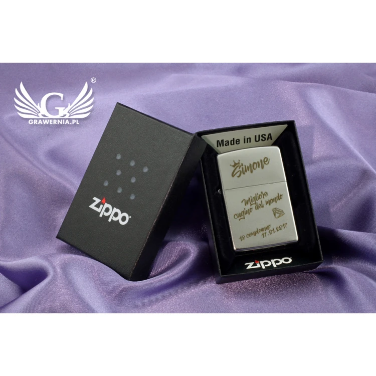 Zippo Lighter Satin Chrome - ZIP024
