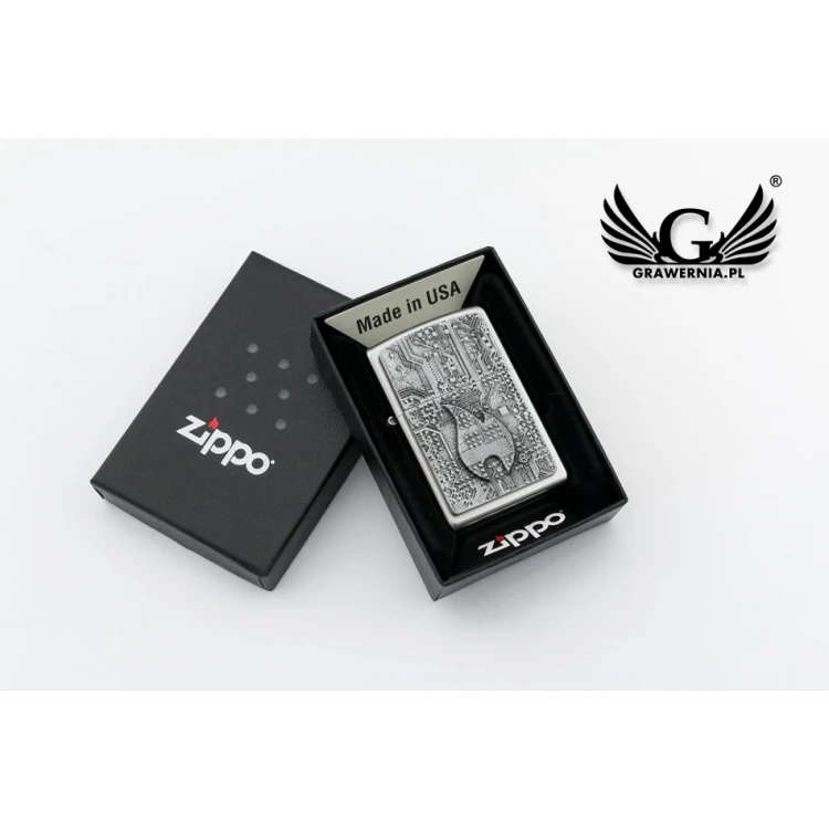 ZIPPO Technics Satin Chrome Lighter - ZIP049
