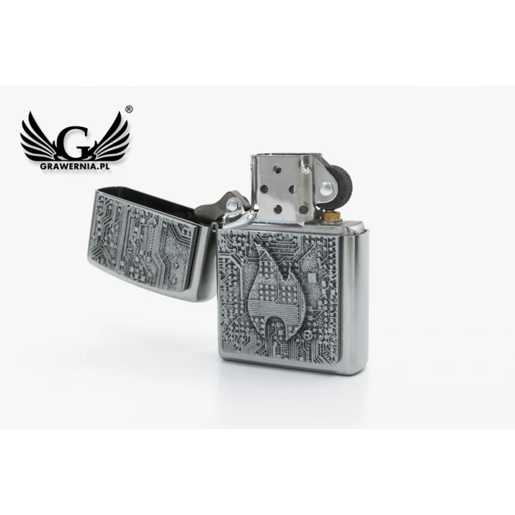 ZIPPO Technics Satin Chrome Lighter - ZIP049