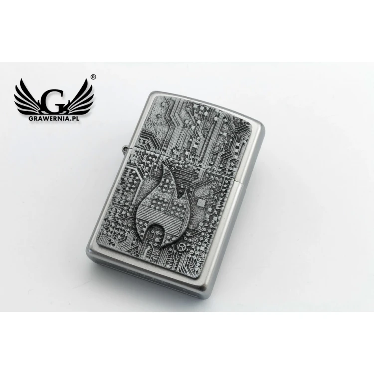 ZIPPO Technics Satin Chrome Lighter - ZIP049