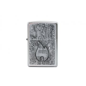 ZIPPO Technics Satin Chrome Lighter - ZIP049