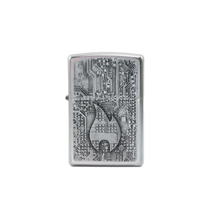ZIPPO Technics Satin Chrome Lighter - ZIP049