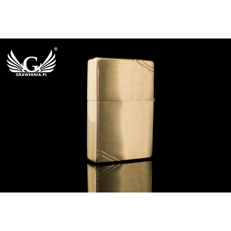 ZIPPO Vintage Brushed Brass with Slashes Lighter - ZIP048