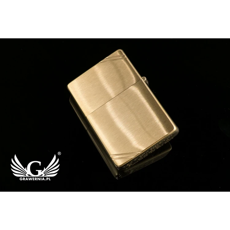 ZIPPO Vintage Brushed Brass with Slashes Lighter - ZIP048