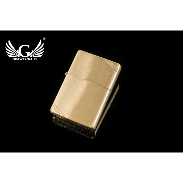 ZIPPO Vintage Brushed Brass with Slashes Lighter - ZIP048