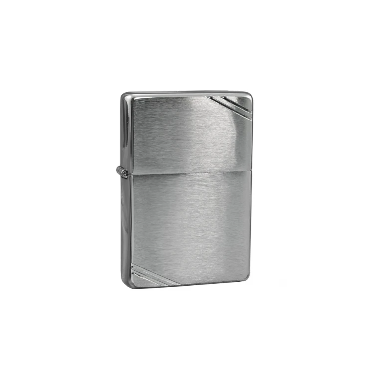 ZIPPO Vintage Brushed Chrome with Slashes Lighter - ZIP027