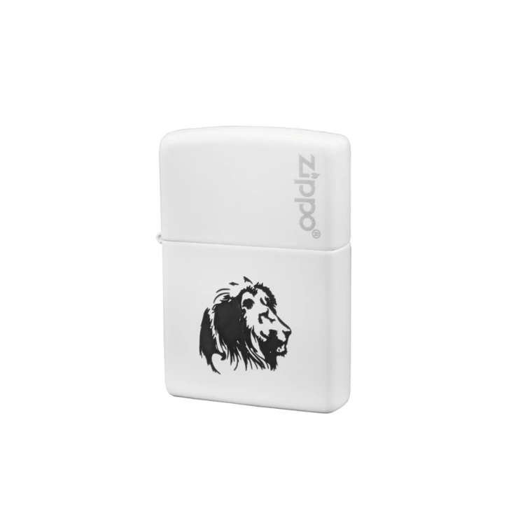 ZIPPO Lighter White Matte Zippo Logo - ZIP007