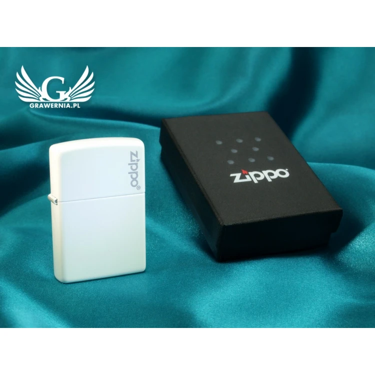 ZIPPO Lighter White Matte Zippo Logo - ZIP007