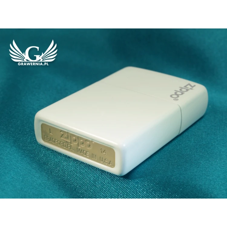 ZIPPO Lighter White Matte Zippo Logo - ZIP007