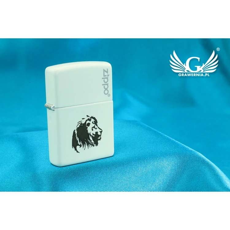 ZIPPO Lighter White Matte Zippo Logo - ZIP007