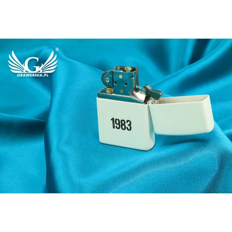 ZIPPO Lighter White Matte Zippo Logo - ZIP007