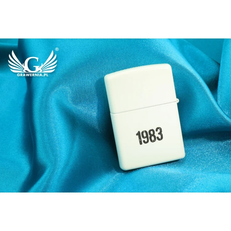 ZIPPO Lighter White Matte Zippo Logo - ZIP007