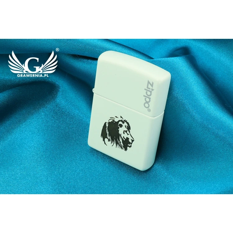 ZIPPO Lighter White Matte Zippo Logo - ZIP007
