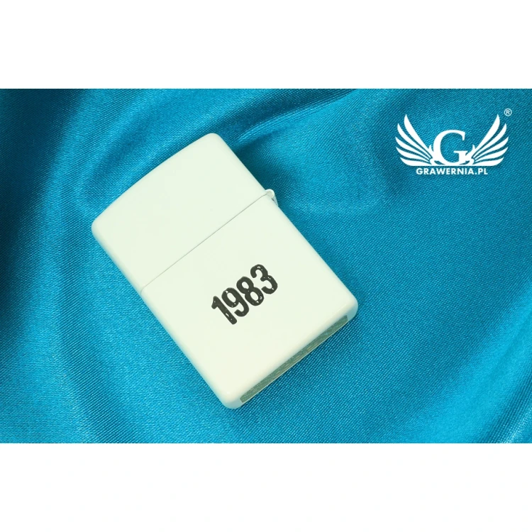 ZIPPO Lighter White Matte Zippo Logo - ZIP007