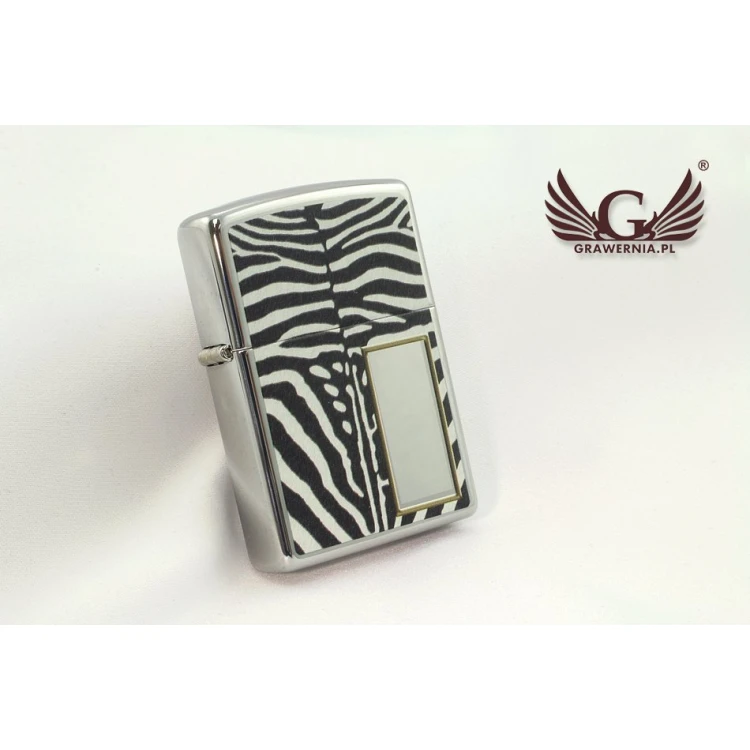 Zippo Zebra High Polish Chrome Lighter - ZIP015