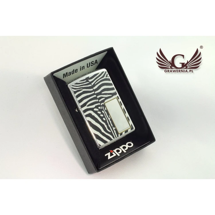Zippo Zebra High Polish Chrome Lighter - ZIP015