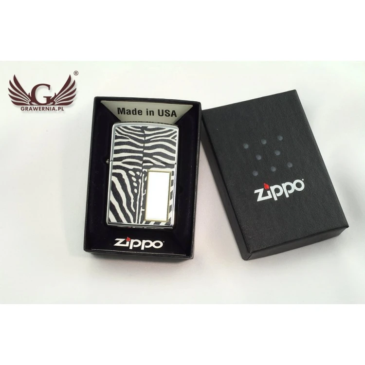 Zippo Zebra High Polish Chrome Lighter - ZIP015