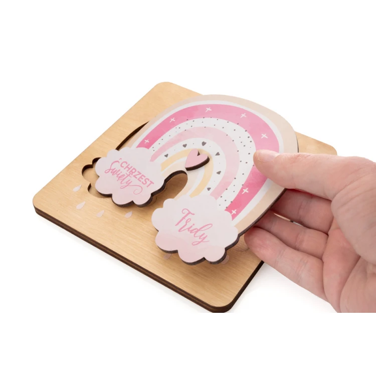 Holy Baptism Wooden Invitations - UV Digital Print - ZAP068