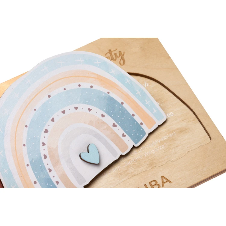 Holy Baptism Wooden Invitations - Engraving and UV Print - ZAP079