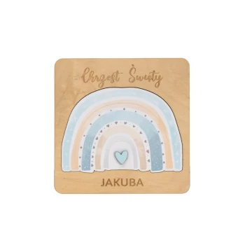 Holy Baptism Wooden Invitations - Engraving and UV Print - ZAP079