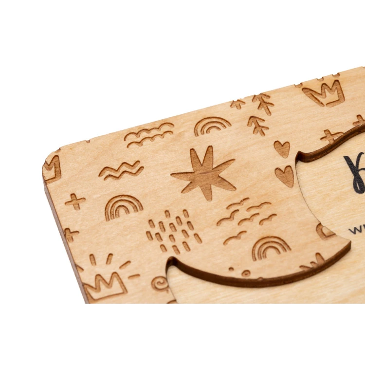 Wooden Birthday Invitations - Engraving and UV Print - ZAP080