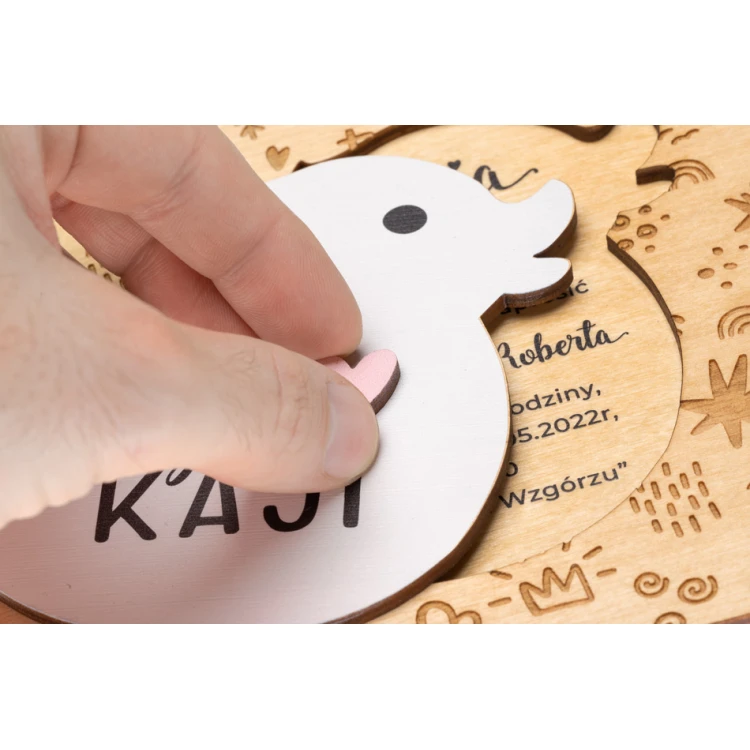 Wooden Birthday Invitations - Engraving and UV Print - ZAP080