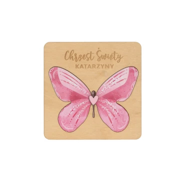 Holy Baptism Wooden Invitations - Engraving and UV Print - ZAP082