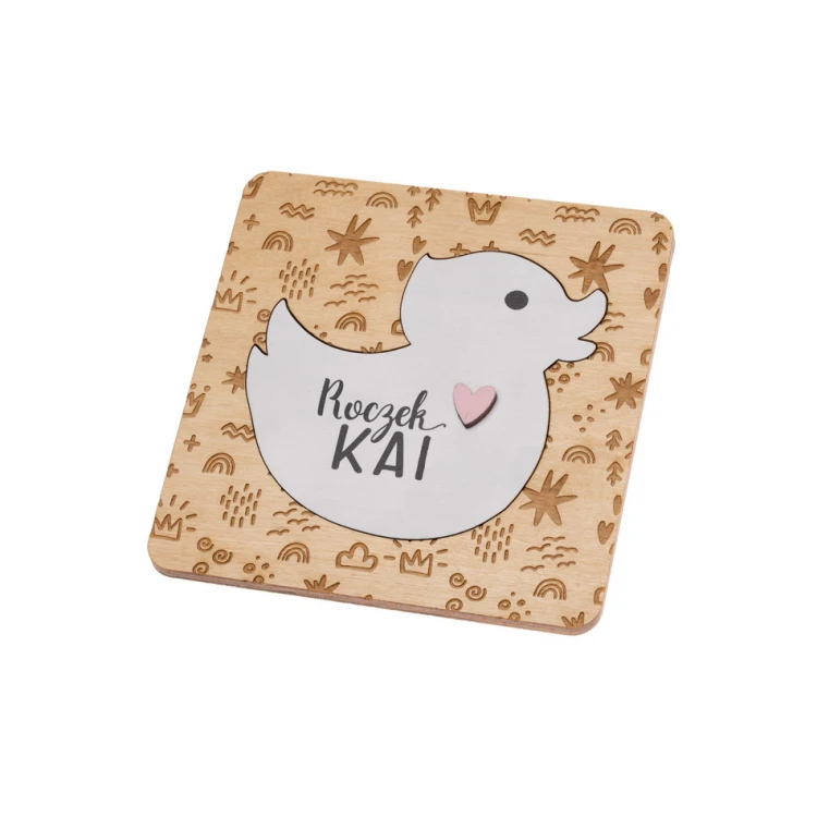 Wooden Birthday Invitations - Engraving and UV Print - ZAP080