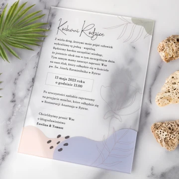Wedding Invitations for Parents - size 148x210mm (A5) - 3mm plexi with UV print - INV092