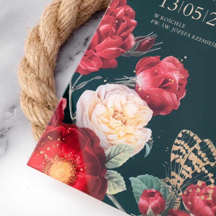 Wedding Invitations for Parents - size 148x210mm (A5) - 3mm plexi with UV print - INV091