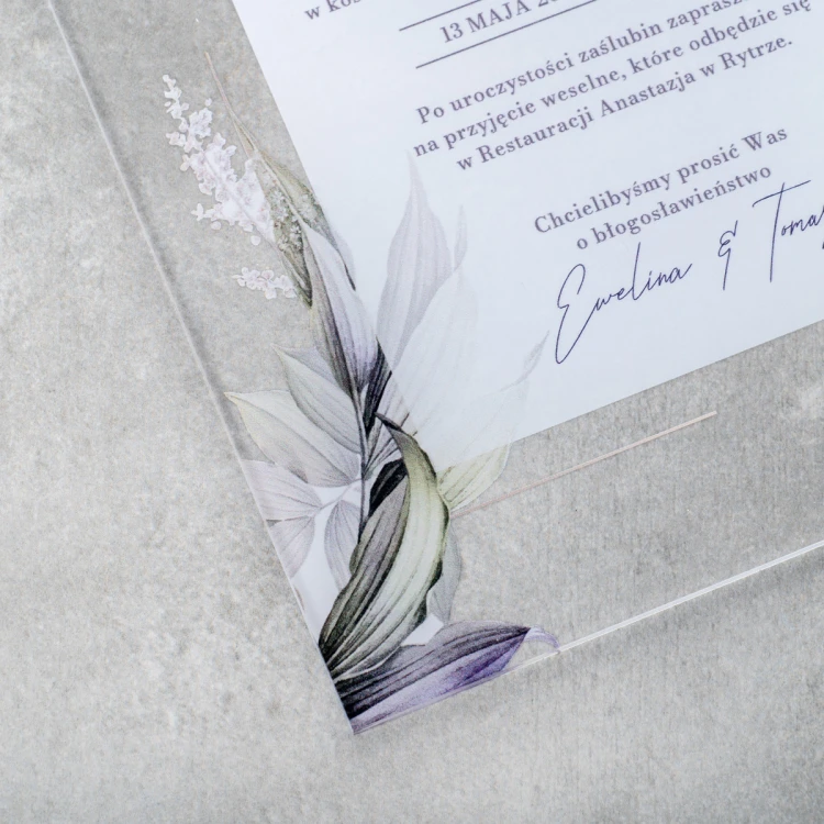 Wedding Invitations for Parents - size 148x210mm (A5) - 3mm plexi with UV print - INV093