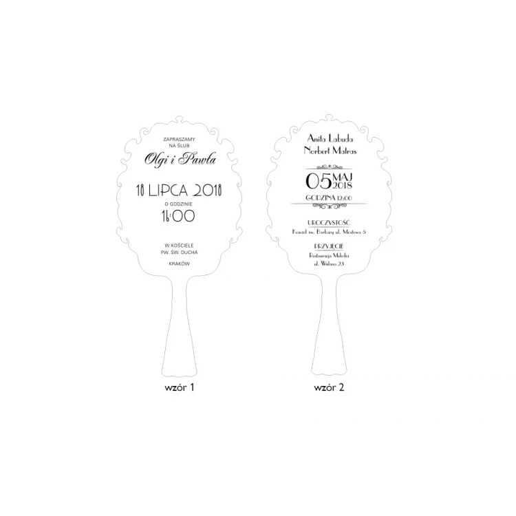 Wedding Invitations - Mirror - Laser Engraved - INV037