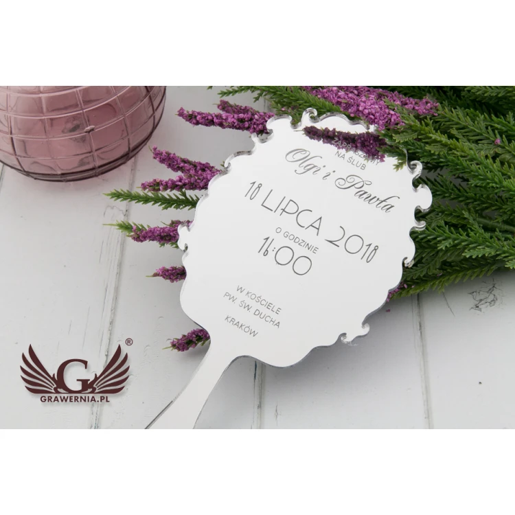 Wedding Invitations - Mirror - Laser Engraved - INV037