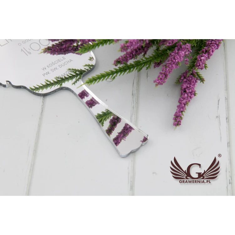 Wedding Invitations - Mirror - Laser Engraved - INV037