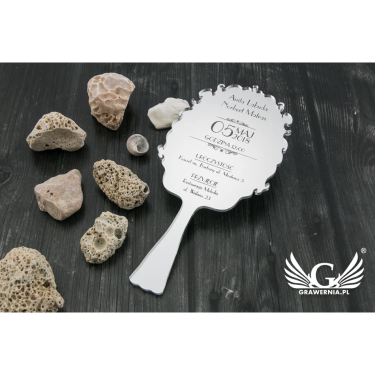 Wedding Invitations - Mirror - Laser Engraved - INV037