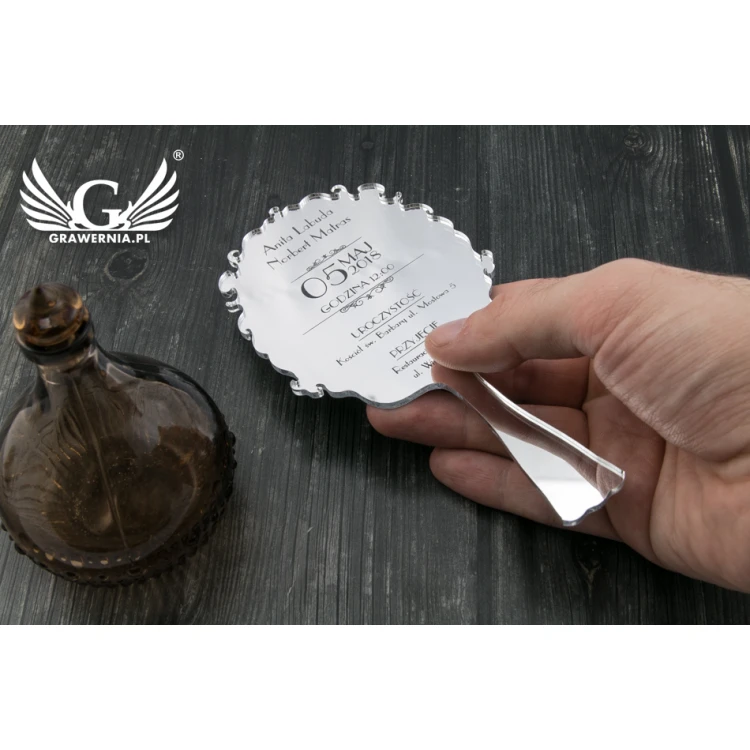 Wedding Invitations - Mirror - Laser Engraved - INV037