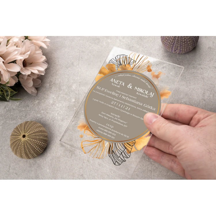 Wedding Invitations - 3mm Plexi with UV Print - INV070