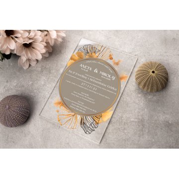 Wedding Invitations - 3mm Plexi with UV Print - INV070