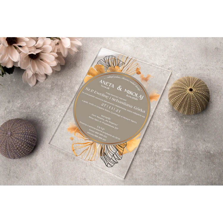 Wedding Invitations - 3mm Plexi with UV Print - INV070