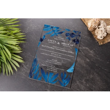Wedding Invitations - size 104x152mm (C6) - 3mm plexi with UV print - INV072