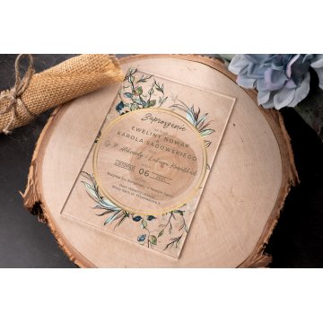 Wedding Invitations - size 104x152mm (C6) - 3mm plexi with UV print - INV076
