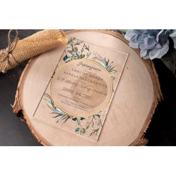 Wedding Invitations - size 104x152mm (C6) - 3mm plexi with UV print - INV076