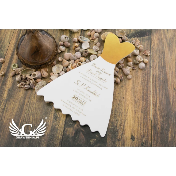 Wedding Invitations Dress - UV Digital Print - ZAP039