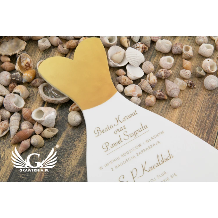 Wedding Invitations Dress - UV Digital Print - ZAP039