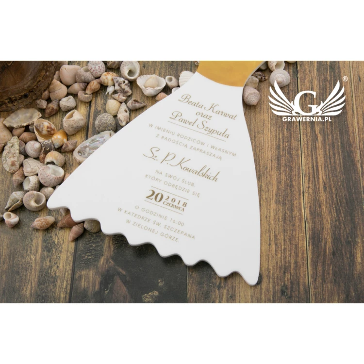 Wedding Invitations Dress - UV Digital Print - ZAP039
