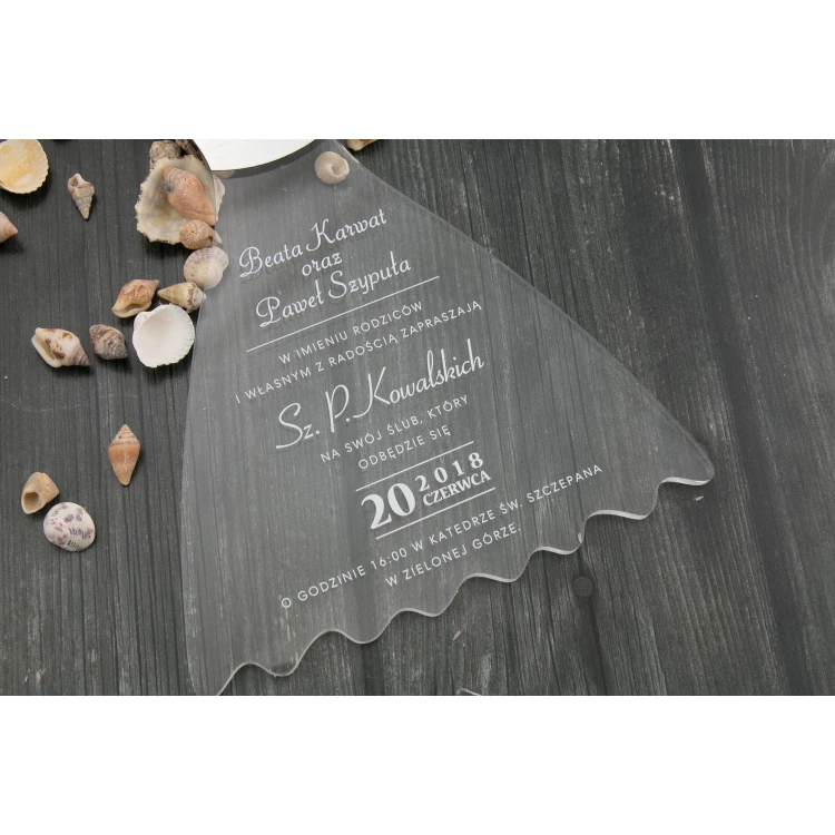 Wedding Invitations Dress - UV Digital Print - INV040