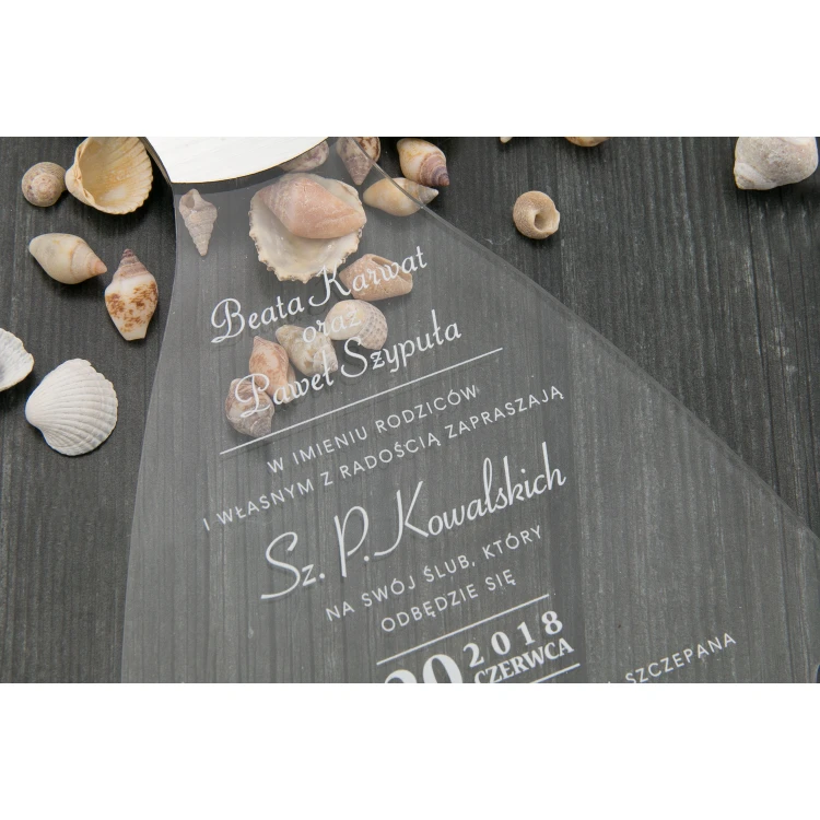 Wedding Invitations Dress - UV Digital Print - INV040